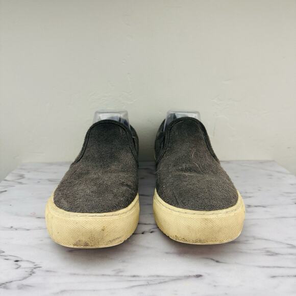 Vegetarian Shoes Gray Slip On Faux Suede Loafers Men’s Size 8.5 - Picture 2 of 10